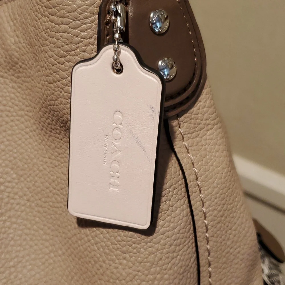 Coach exotic trim Edie shoulder bag